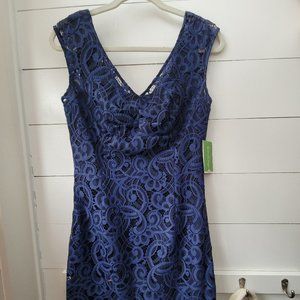 Lilly Pulitzer Rosaline Dress in Bright Navy lace